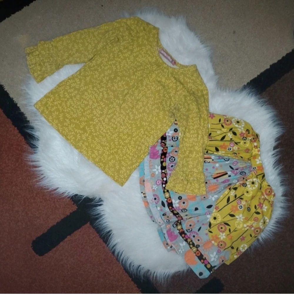 Girl’s Jelly the Pug matching set outfit size 4 EUC